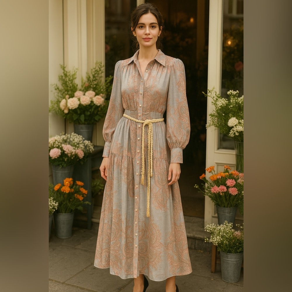 Maxi dress with amazing pattern